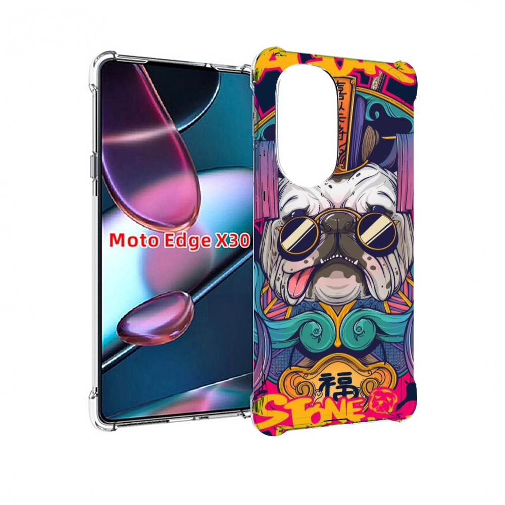 

Чехол MyPads мопс агро яркая для Motorola Moto Edge X30, Прозрачный, Tocco