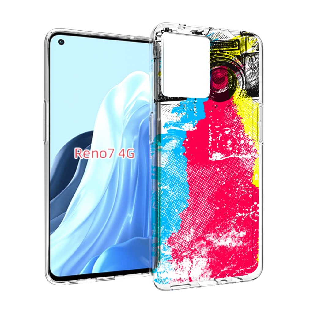 

Чехол MyPads цветной фотоаппарат для OPPO RENO 7 4G, Прозрачный, Tocco
