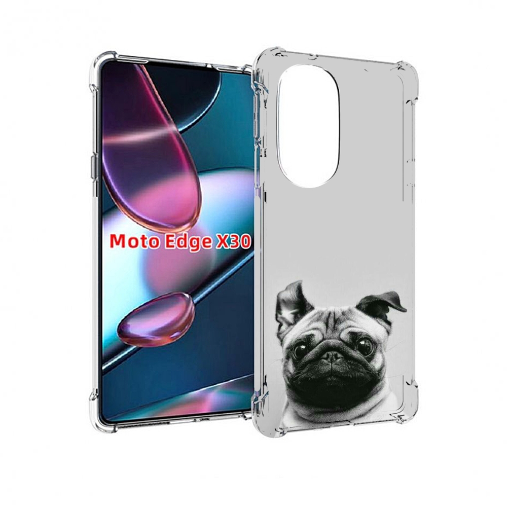

Чехол MyPads мопс для Motorola Moto Edge X30, Прозрачный, Tocco
