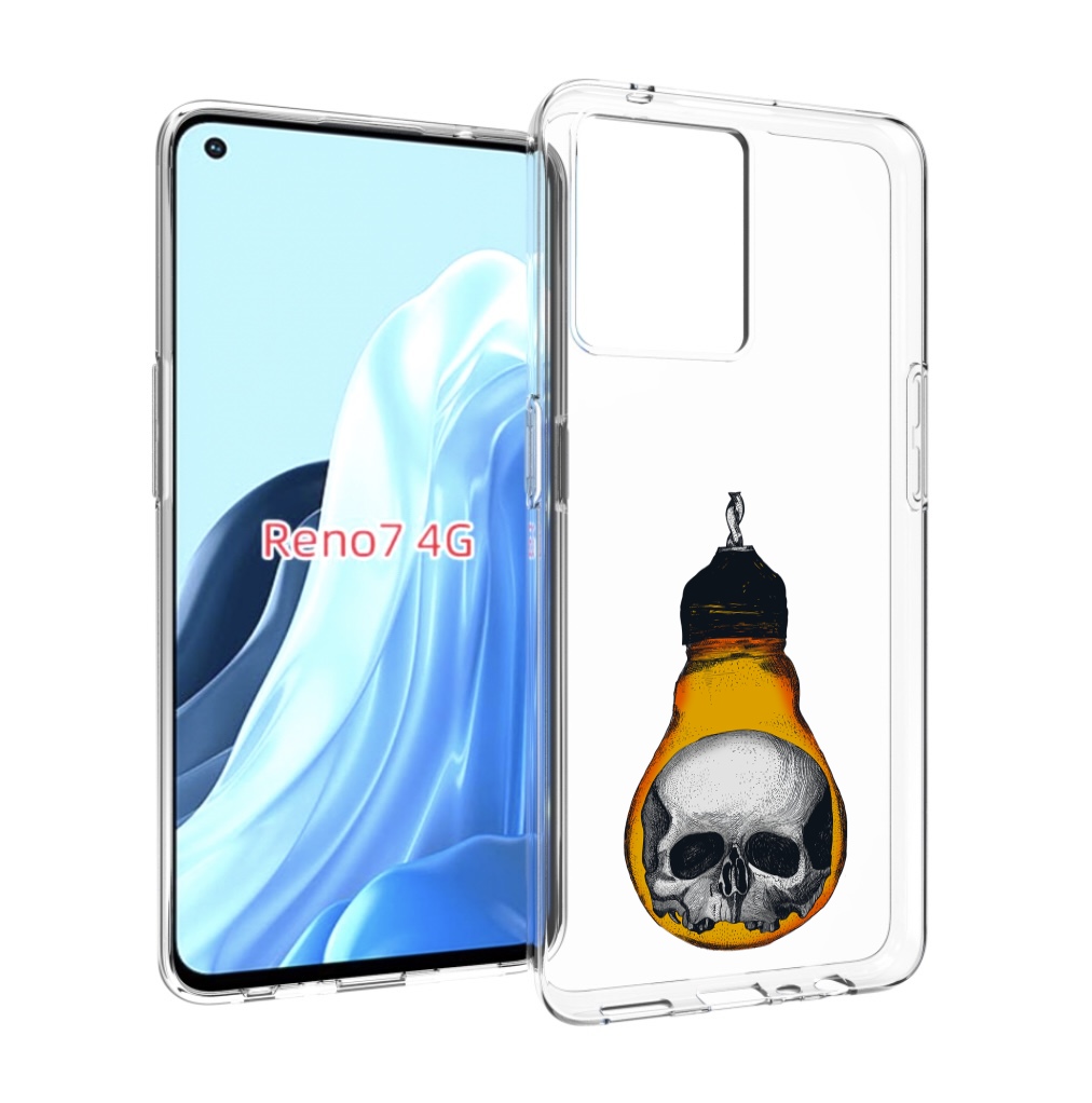 

Чехол MyPads череп в лампочке для OPPO RENO 7 4G, Прозрачный, Tocco
