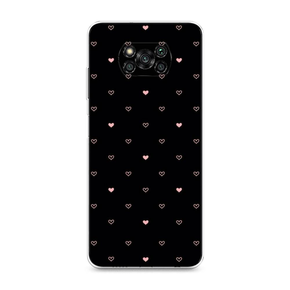 

Чехол Awog на Poco X3/X3 Pro "Черный фон и сердечки", Разноцветный, 310650-3