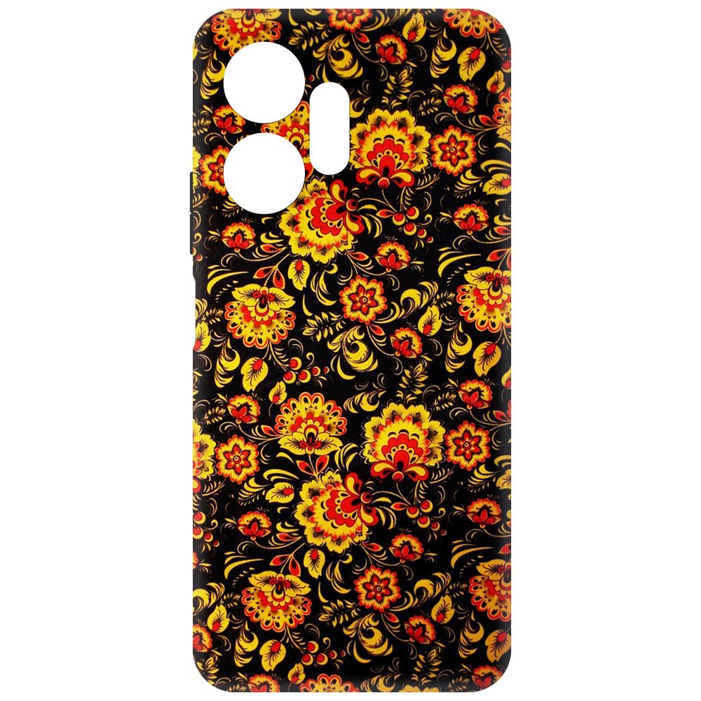 

Чехол-накладка Krutoff Soft Case Хохлома для Infinix Zero 20 черный