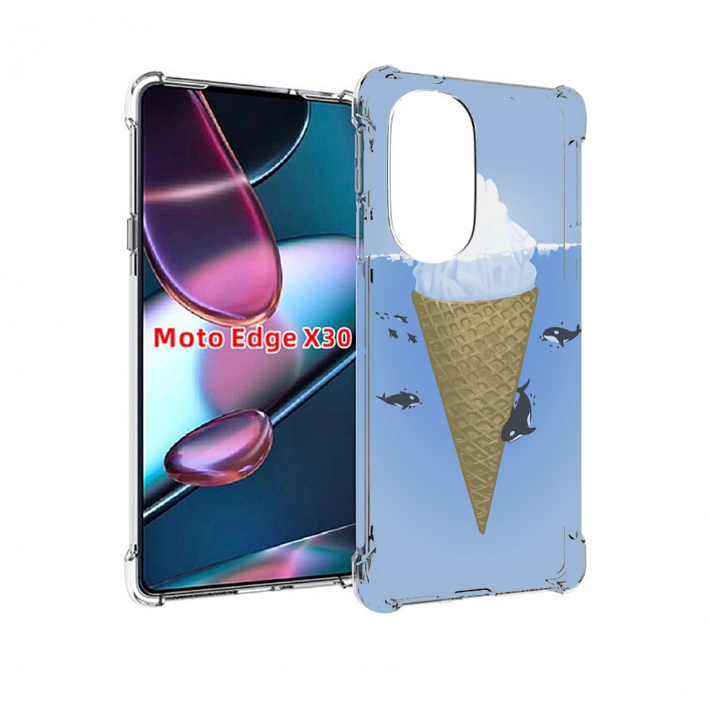 

Чехол MyPads мороженное-у-косаток для Motorola Moto Edge X30, Прозрачный, Tocco