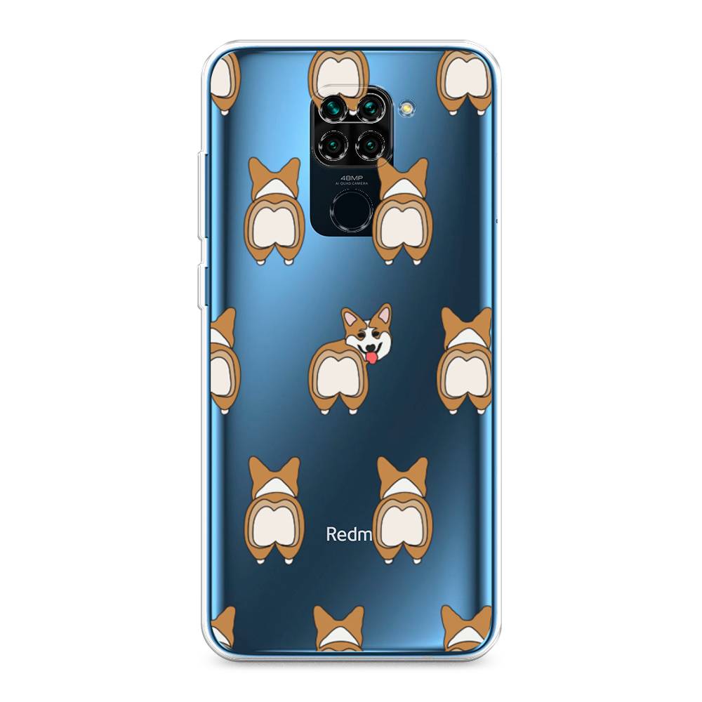 фото Силиконовый чехол "милый корги фон" на xiaomi redmi note 9 awog