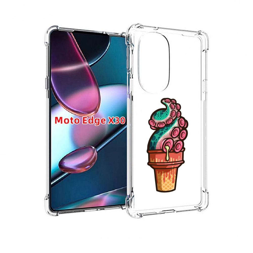 

Чехол MyPads мороженное для Motorola Moto Edge X30, Прозрачный, Tocco