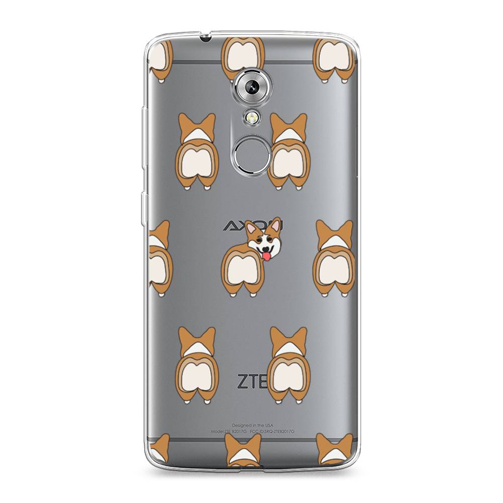 

Чехол Awog на ZTE Axon 7 / ЗТЕ Аксон 7 "Милый корги фон", Разноцветный, 131450-2