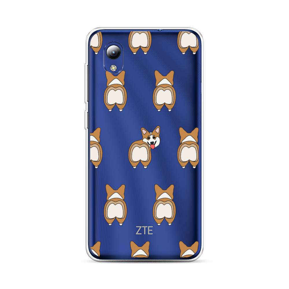фото Силиконовый чехол "милый корги фон" на zte blade a31 lite awog