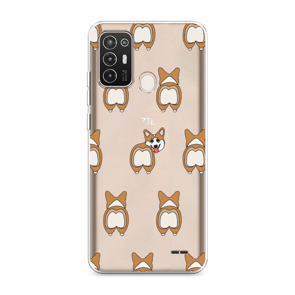 

Чехол Awog на ZTE Blade A52 / ЗТЕ Блэйд A52 "Милый корги фон", Разноцветный, 136250-2
