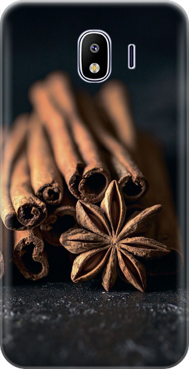 

Силиконовый чехол на Samsung Galaxy J4 (2018) с принтом "Корица", Коричневый;серый, 7280