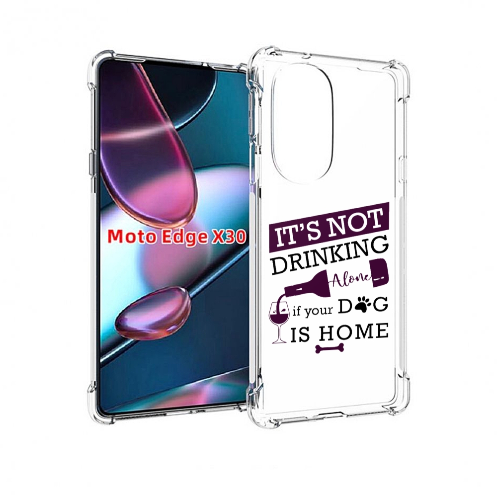 

Чехол MyPads не-пей-один-дома для Motorola Moto Edge X30, Прозрачный, Tocco