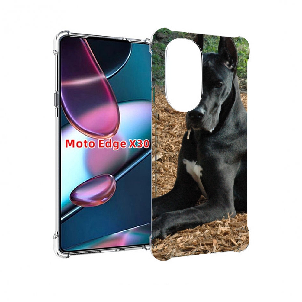 

Чехол MyPads немецкии дог для Motorola Moto Edge X30, Прозрачный, Tocco