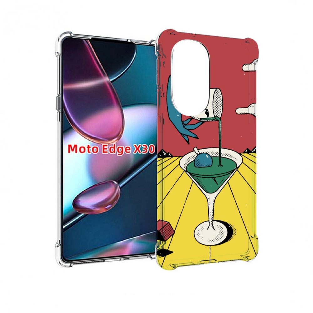 

Чехол MyPads необычный напиток для Motorola Moto Edge X30, Прозрачный, Tocco