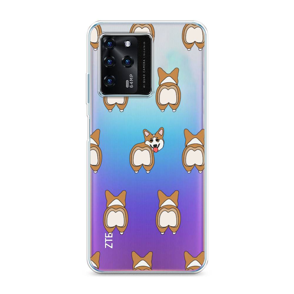 

Чехол Awog на ZTE Blade V30 / ЗТЕ Блэйд V30 "Милый корги фон", Разноцветный, 135350-2