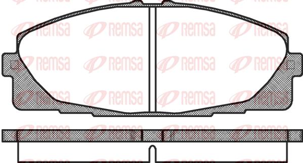 

Комплект передних тормозных колодок Remsa 132500 для Toyota HiAce IV,V