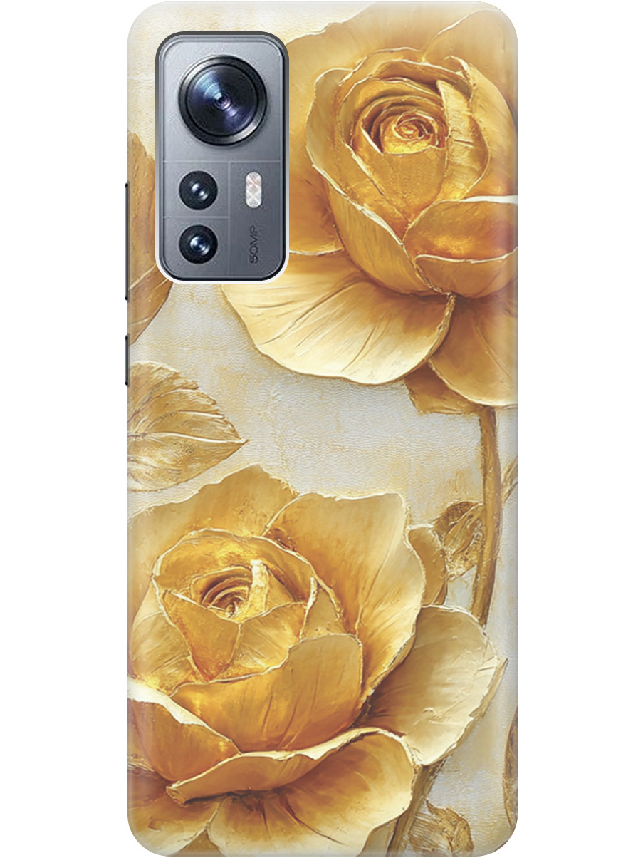 

Силиконовый чехол на Xiaomi 12 / 12X / 12S с принтом "Золотые розы", Прозрачный;золотистый;белый, 734580823