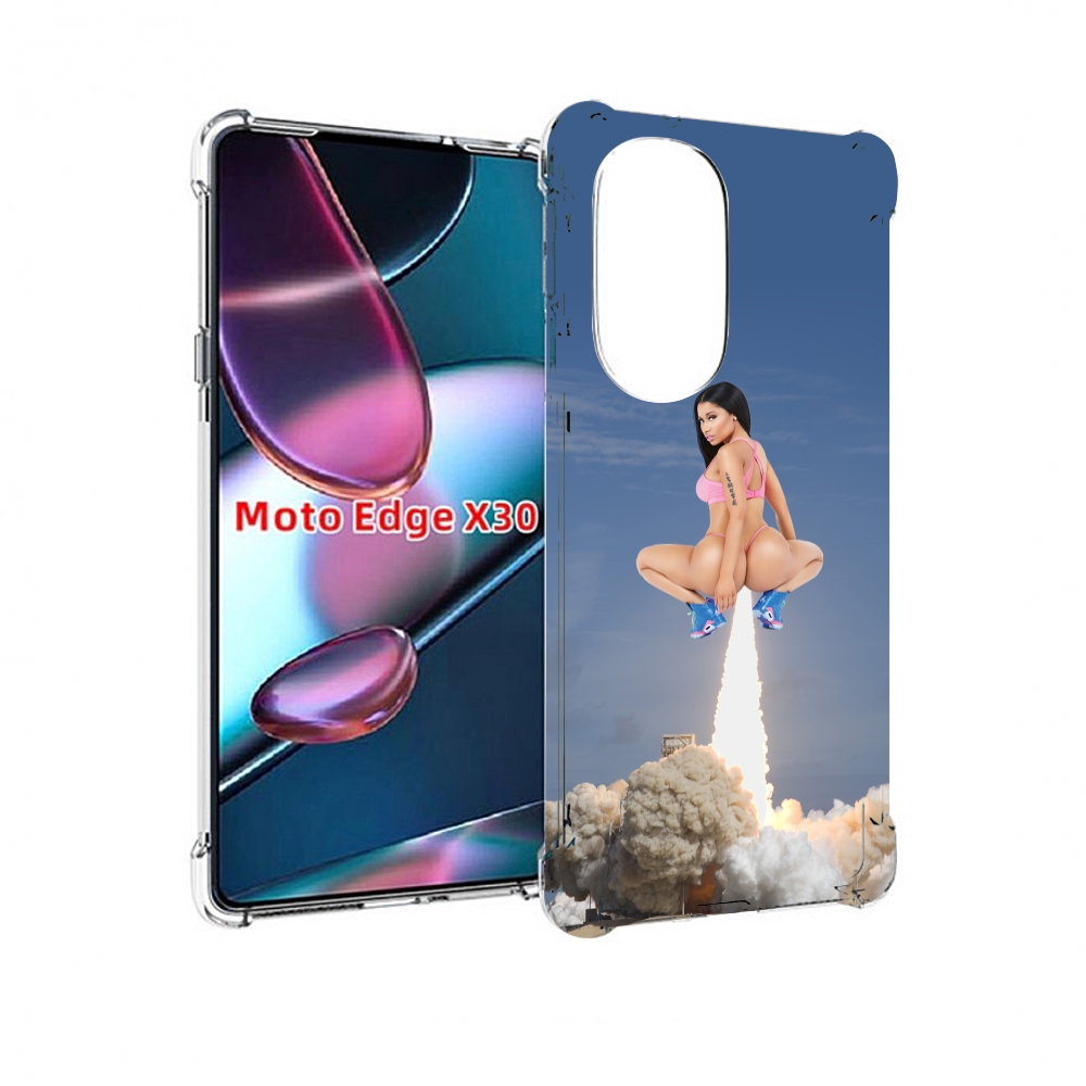 

Чехол MyPads ники-минаж-ракета детский для Motorola Moto Edge X30, Прозрачный, Tocco