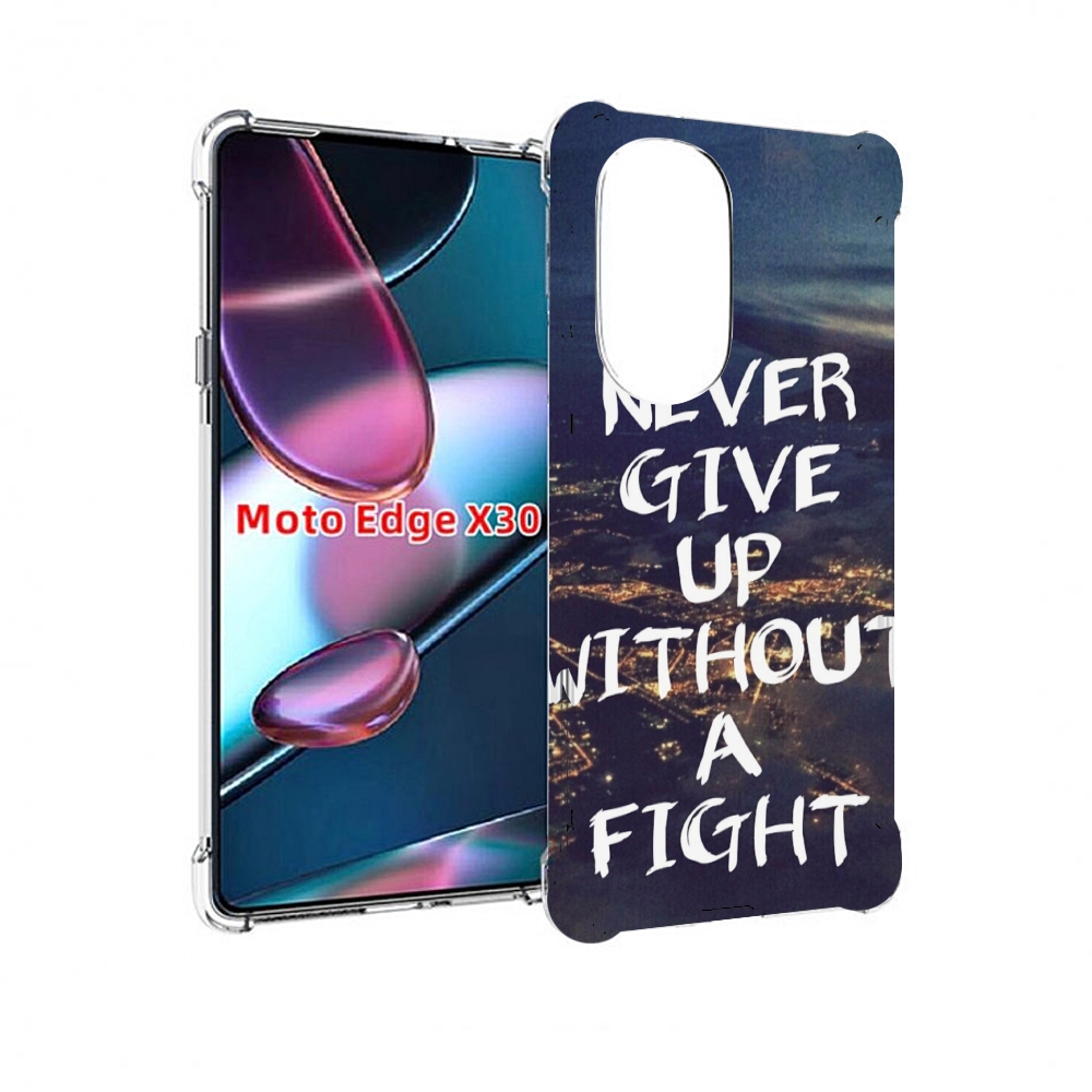 

Чехол MyPads никогда не сдавайся без боя для Motorola Moto Edge X30, Прозрачный, Tocco