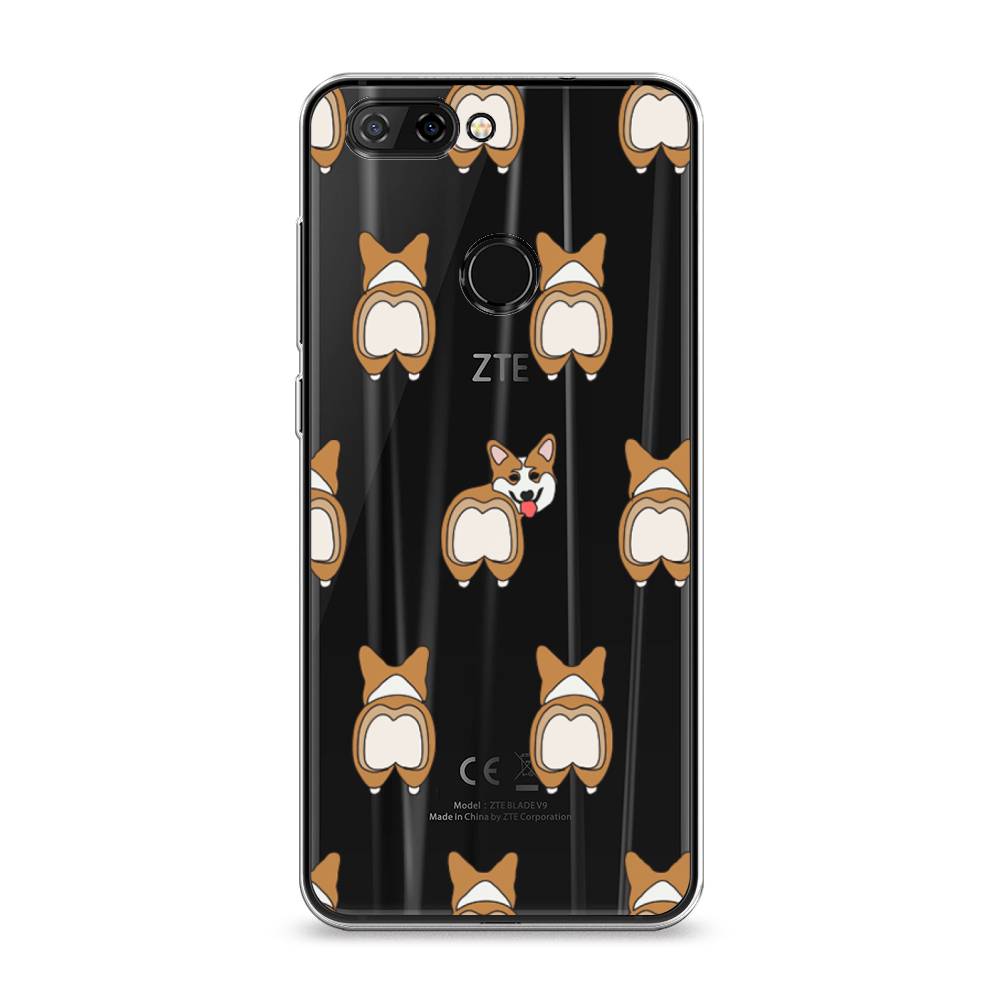 

Чехол Awog на ZTE Blade V9 / ЗТЕ Блэйд V9 "Милый корги фон", Разноцветный, 132450-2