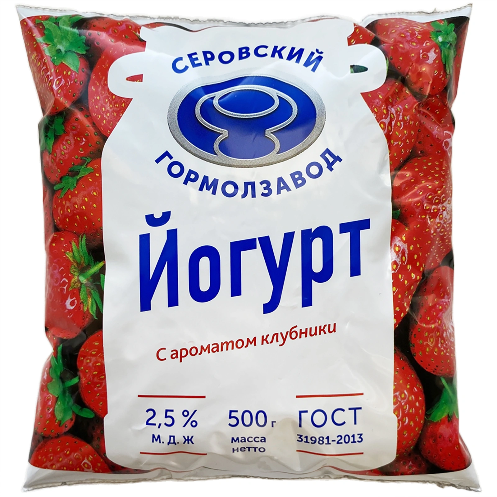 

Питьевой йогурт Серовский Гормолзавод клубничный 2,5% 500 г