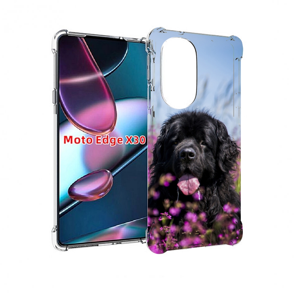 

Чехол MyPads ньюфаундлед для Motorola Moto Edge X30, Прозрачный, Tocco