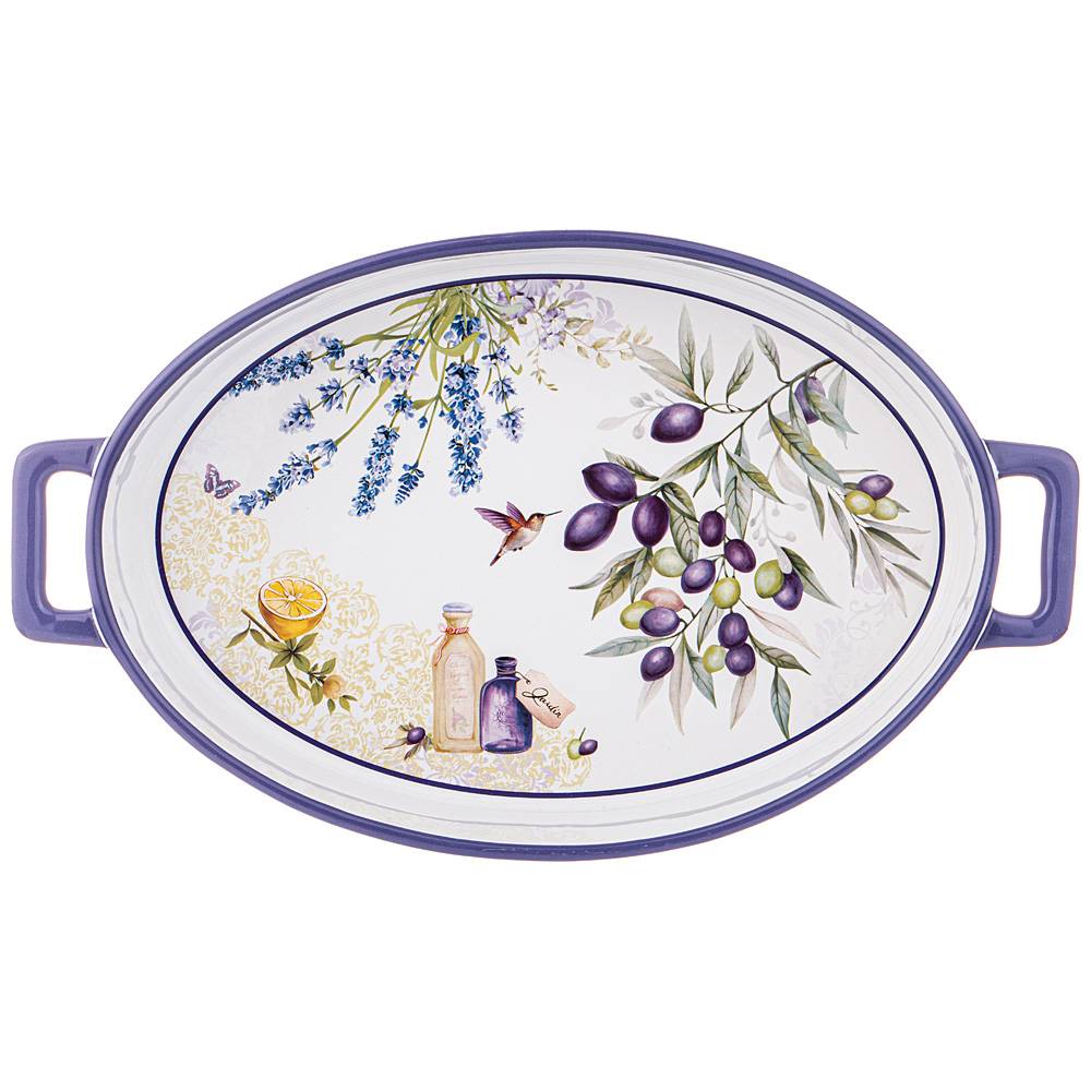 

Набор из 2 штук Блюдо с ручками Lefard Provence оливки 36.5х21х6см, фарфор (104-854_2), Голубой