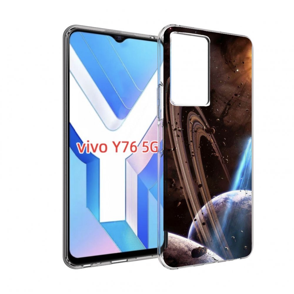 

Чехол MyPads сатурн в космосе для Vivo Y76 5G, Прозрачный, Tocco