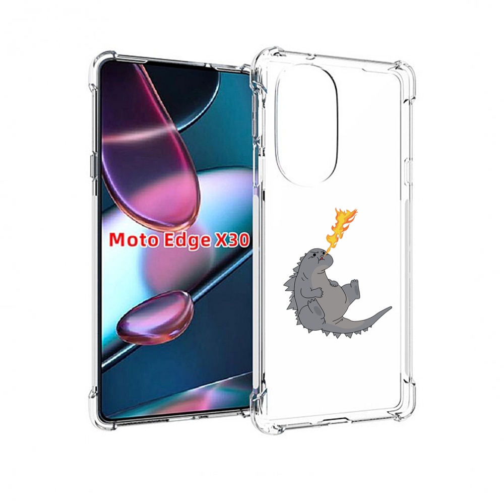 

Чехол MyPads огнедышащий-дракончик для Motorola Moto Edge X30, Прозрачный, Tocco