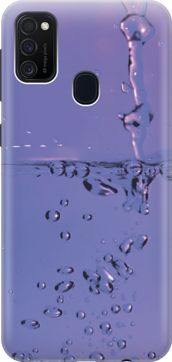 

Чехол на Samsung Galaxy M21/M30s с принтом "Капли на сиреневом", Синий;фиолетовый, 7352