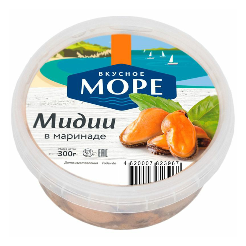 

Мидии Вкусное Море чилийские в маринаде 300 г