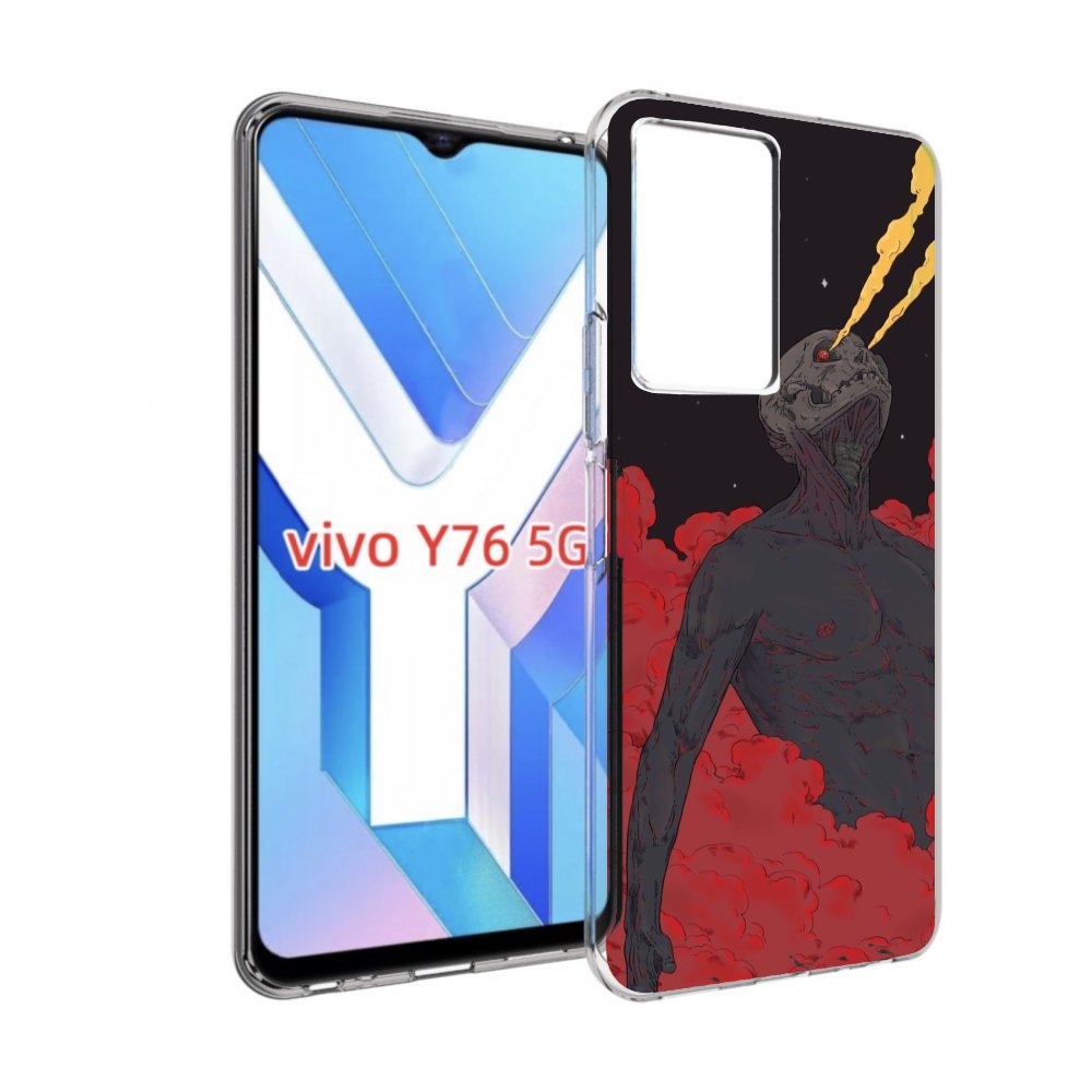 

Чехол MyPads скелет в красном дыму для Vivo Y76 5G, Прозрачный, Tocco