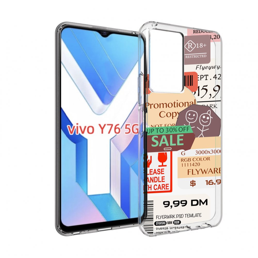 

Чехол MyPads скидочные-купоны-принт для Vivo Y76 5G, Прозрачный, Tocco
