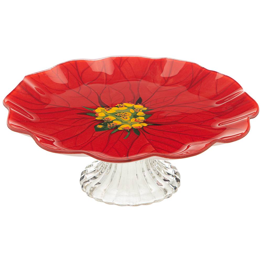 

Набор из 2 штук Блюдо на ножке Lefard Рождественская сказка 20см, стекло (198-176_2), Красный