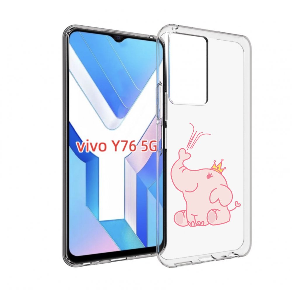 

Чехол MyPads слоник-принц детский для Vivo Y76 5G, Прозрачный, Tocco