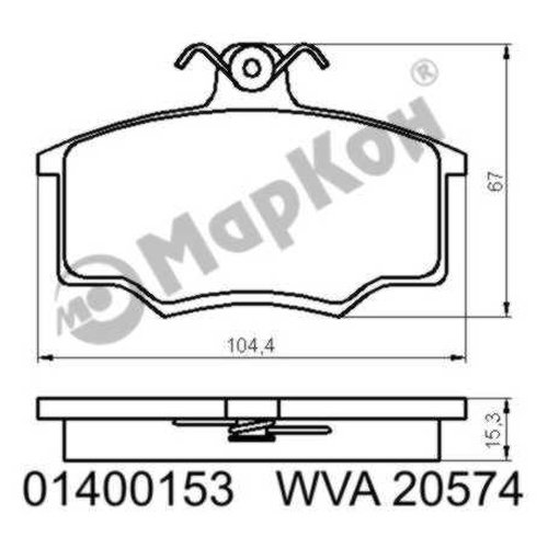

Колодки тормозные дисковые к-т Audi Markon 01400153
