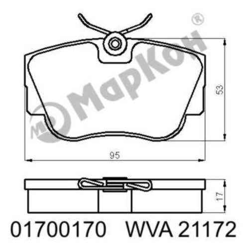 Тормозные колодки MARKON дисковые 1700170