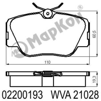 

Тормозные колодки MARKON дисковые 2200193