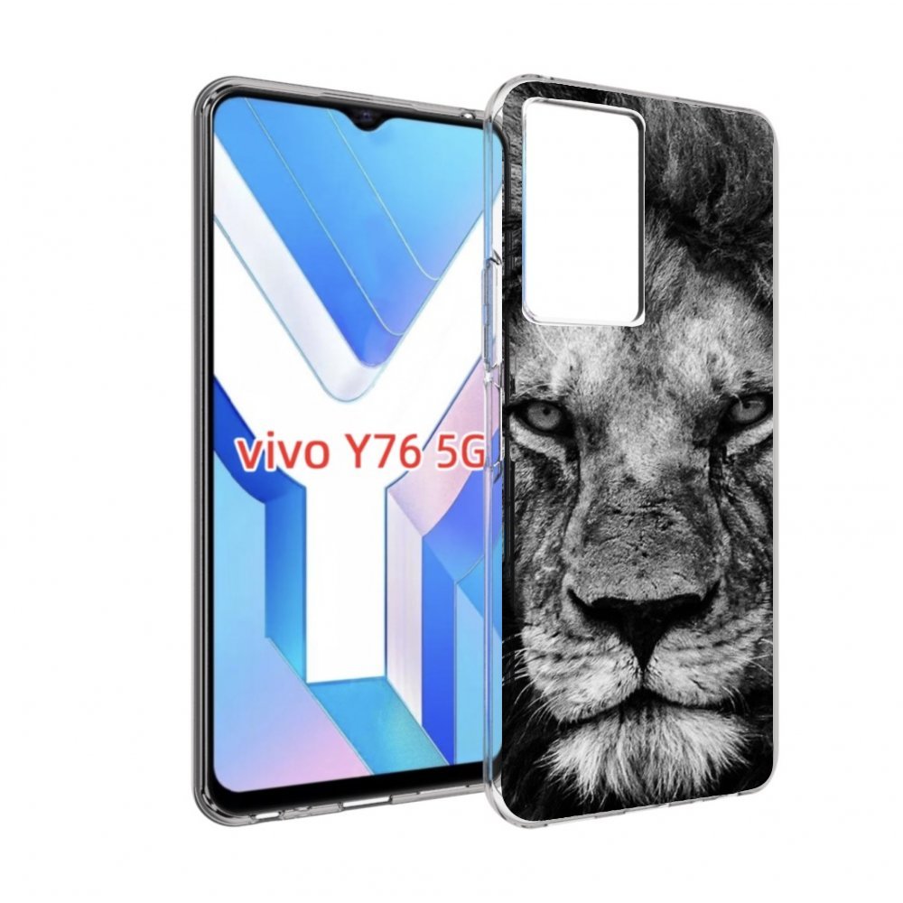 

Чехол MyPads смуглый лев мужской для Vivo Y76 5G, Прозрачный, Tocco