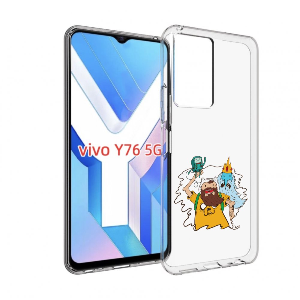 

Чехол MyPads время приключений старый Финн для Vivo Y76 5G, Прозрачный, Tocco