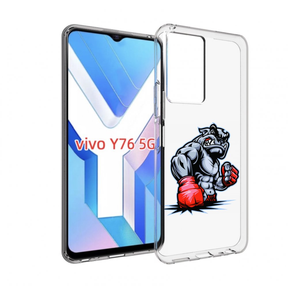 

Чехол MyPads собака-боксер для Vivo Y76 5G, Прозрачный, Tocco