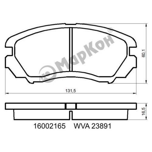 

Колодки торм дисковые к-т с мех. инд износа Hyundai Sonata IV, V, Kia Markon 16002165