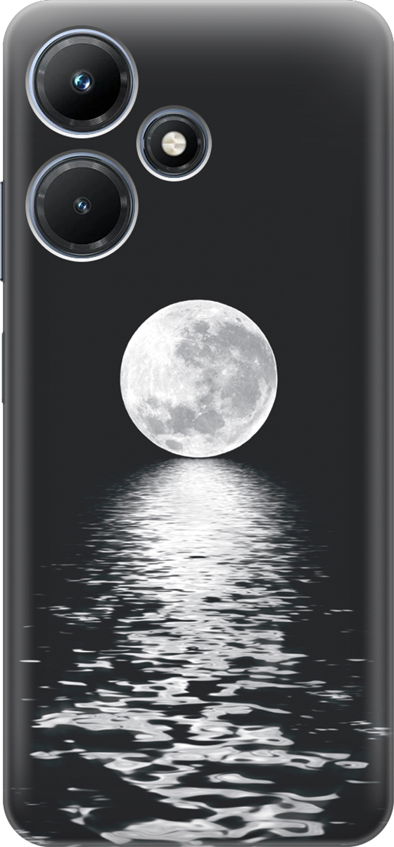 

Силиконовый чехол на Infinix Hot 30i, Белый;черный, 159405