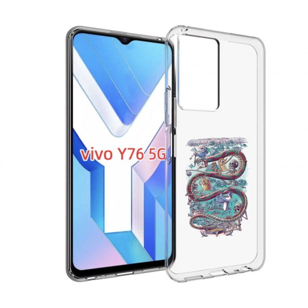 

Чехол MyPads время приключений страшилка для Vivo Y76 5G, Прозрачный, Tocco