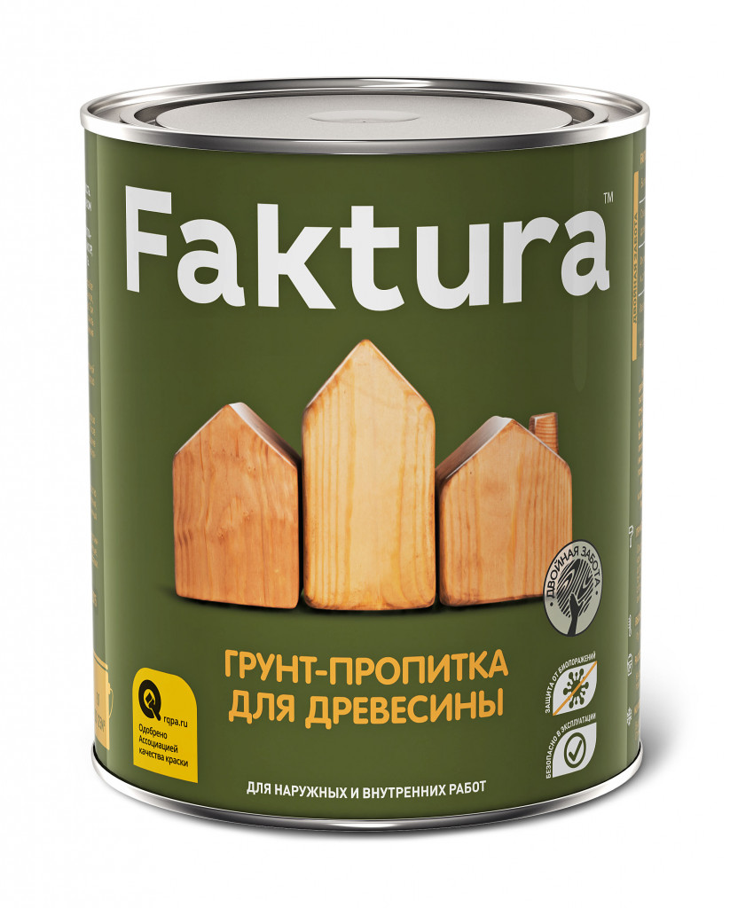 Грунт-пропитка Faktura для древесины биозащитная, 0,7 л