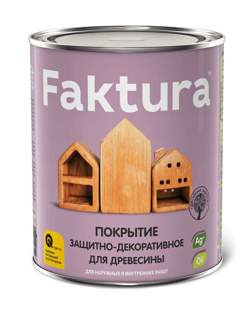 Покрытие Faktura защитно-декоративное для дерева, бесцветное, 0,7 л