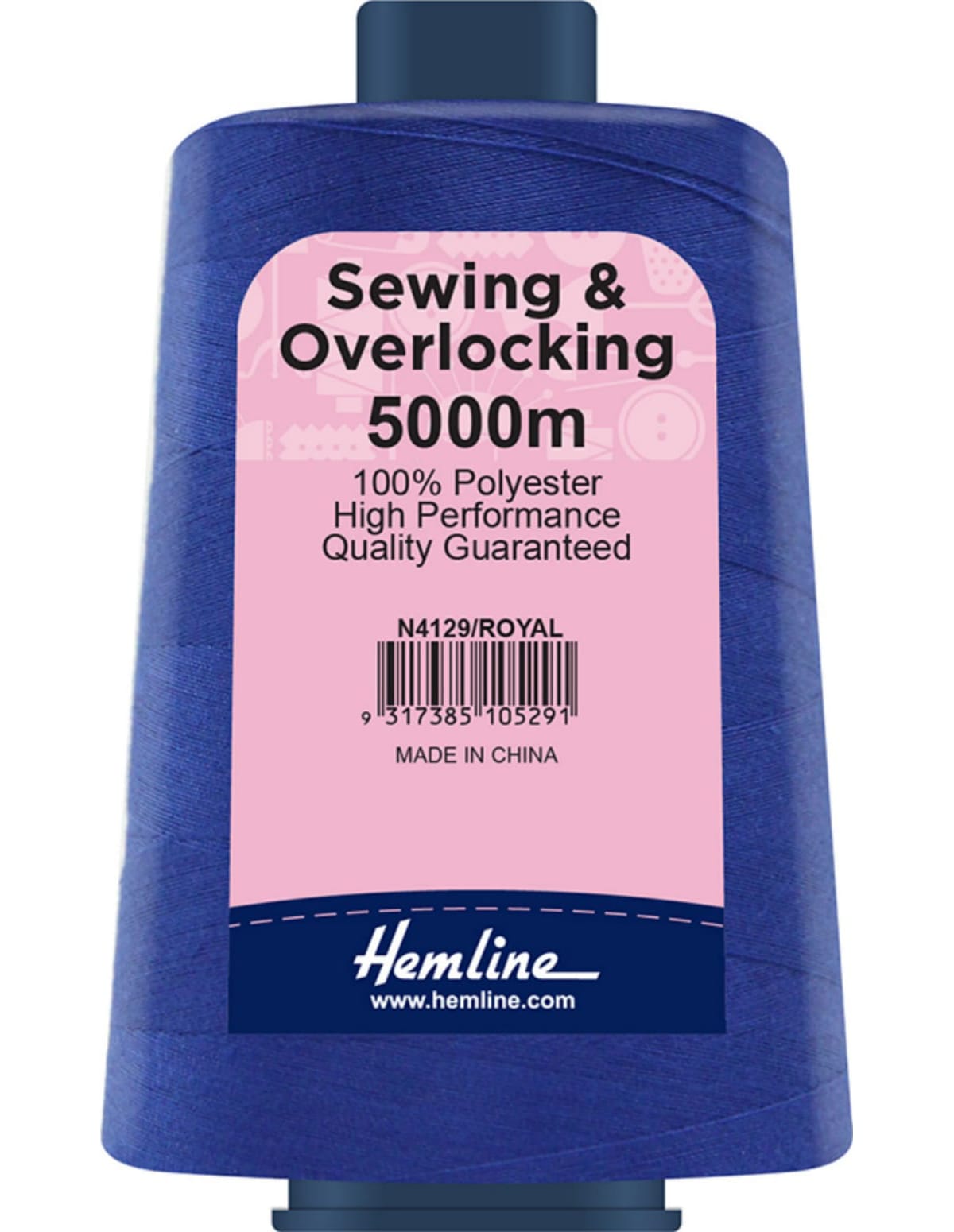 

Нить универсальная Hemline для шитья и оверлока, королевский синий