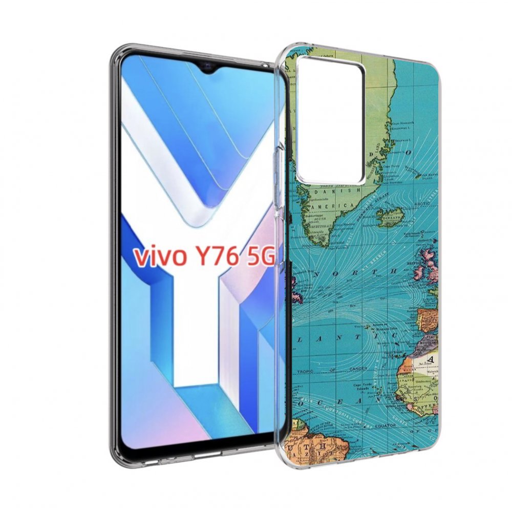 

Чехол MyPads старая карта земли для Vivo Y76 5G, Прозрачный, Tocco