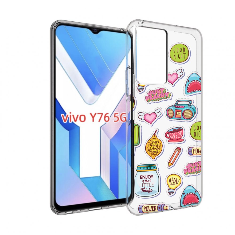 

Чехол MyPads стикер-пак для Vivo Y76 5G, Прозрачный, Tocco