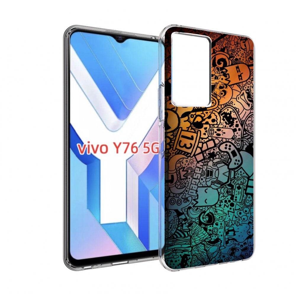 

Чехол MyPads стикеты в тени для Vivo Y76 5G, Прозрачный, Tocco