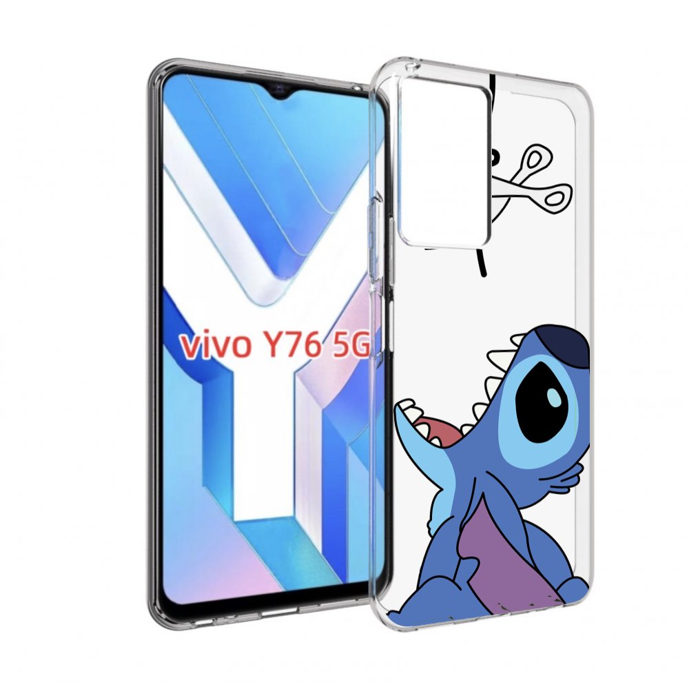 

Чехол MyPads стич-с-ножницами для Vivo Y76 5G, Прозрачный, Tocco