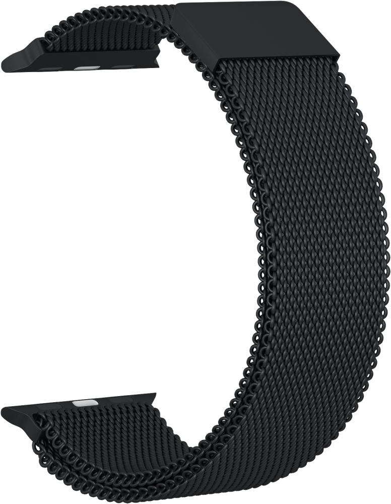 

Ремешок металлический GSMIN Milanese Loop для Apple Watch 38/40mm (Темно-серый)